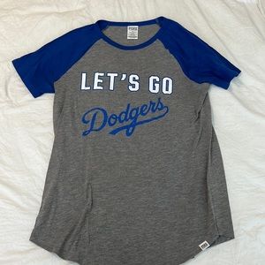 Women’s PINK Victoria’s Secret raglan tshirt medium Dodgers